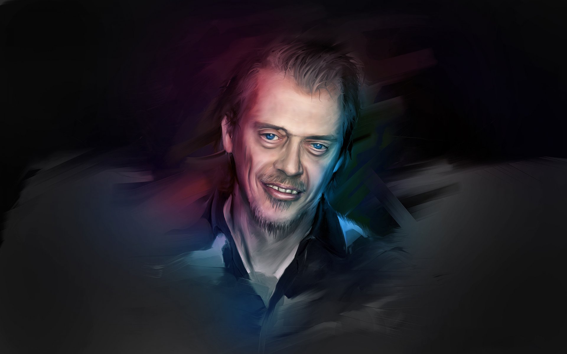 arte steve buscemi ojos azules mirada