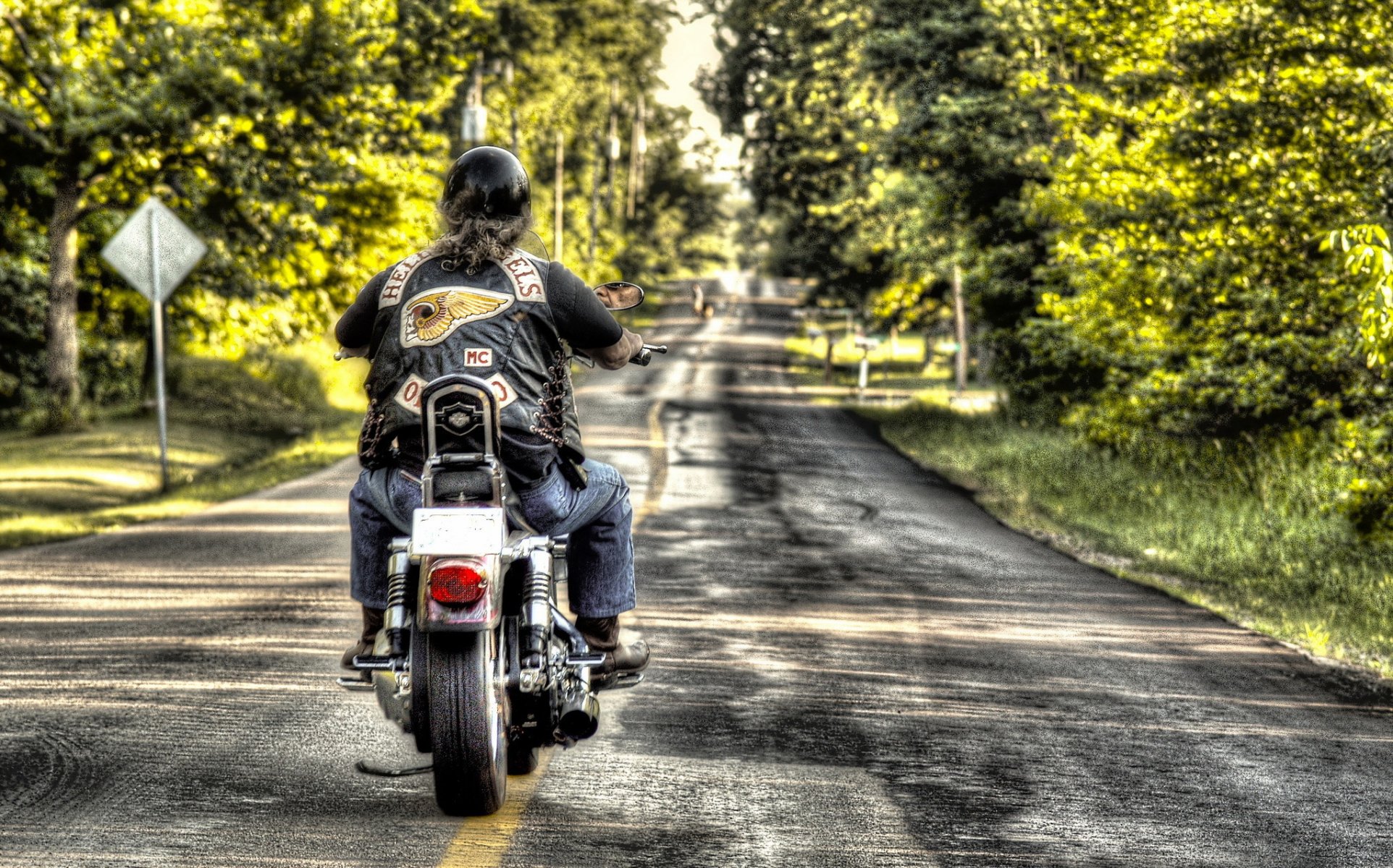 biker bike road