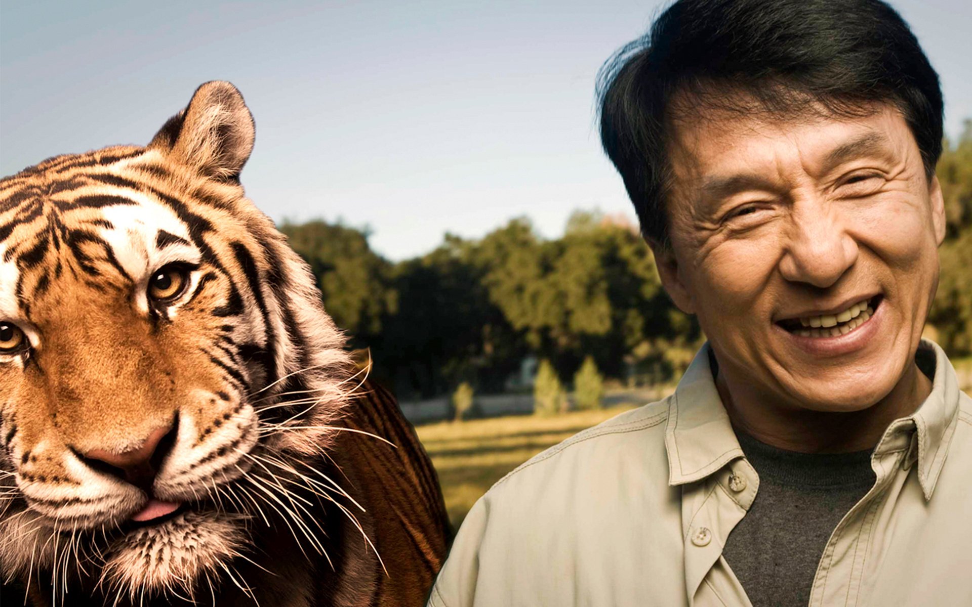 jackie chan attore regista stuntman celebrità cinese gioia sorriso tigre predatore