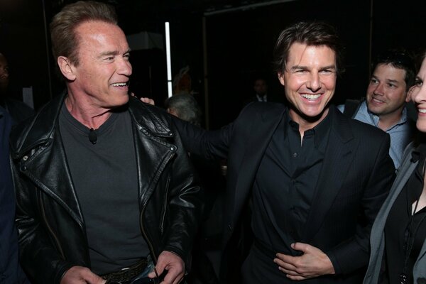 Arnold Schwarzenegger e Tom Cruise attori e celebrità