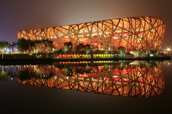 Stadion-Nest für die olympischen Spiele in Peking