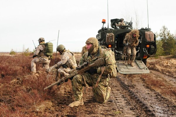 Operación de limpieza militar en el campo