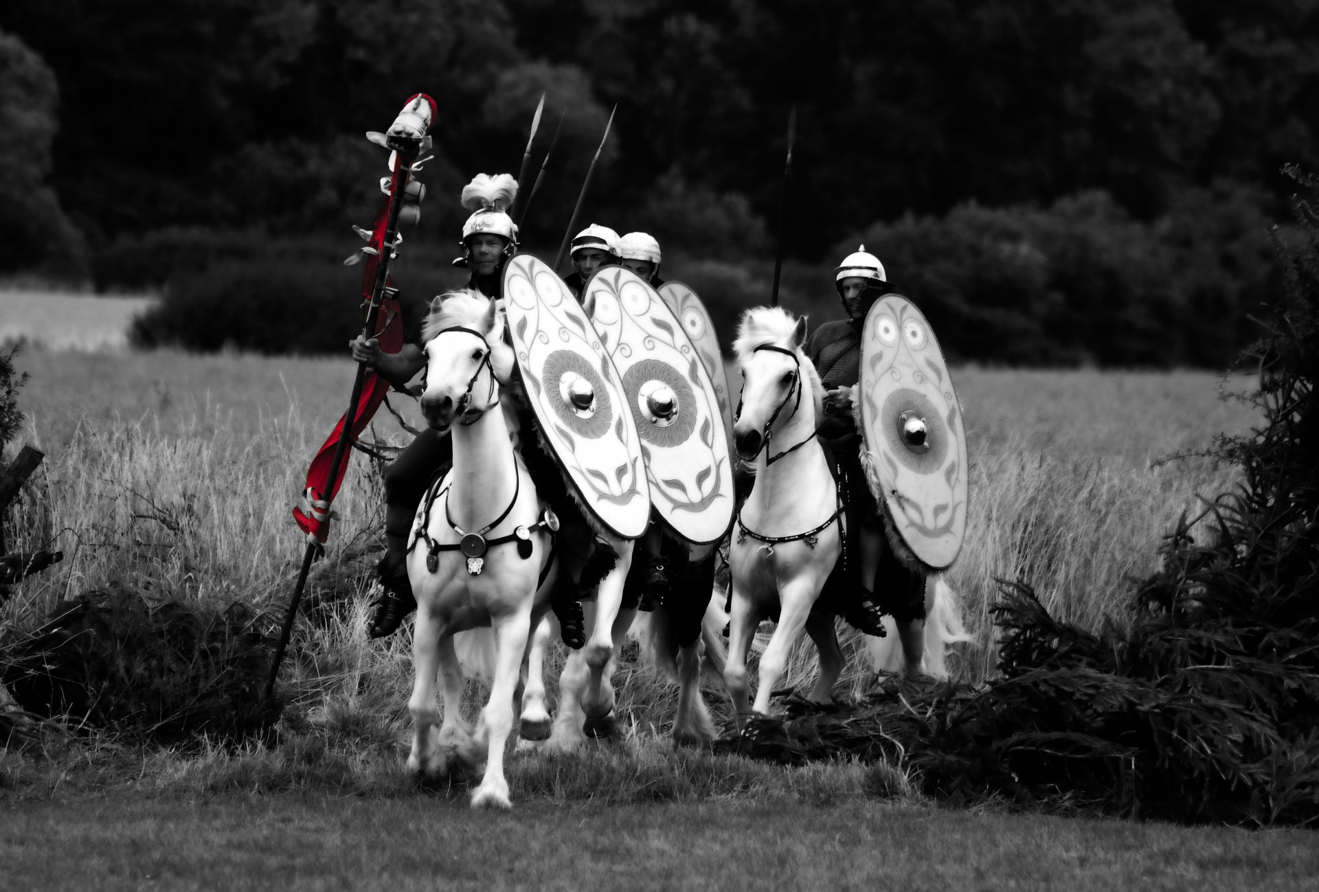 auxiliar auxiliar tropas romano antiguo ejército guerra jinetes caballos caballos roma