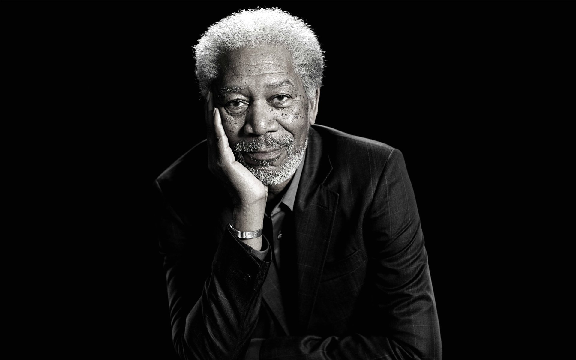 morgan freeman actor face view