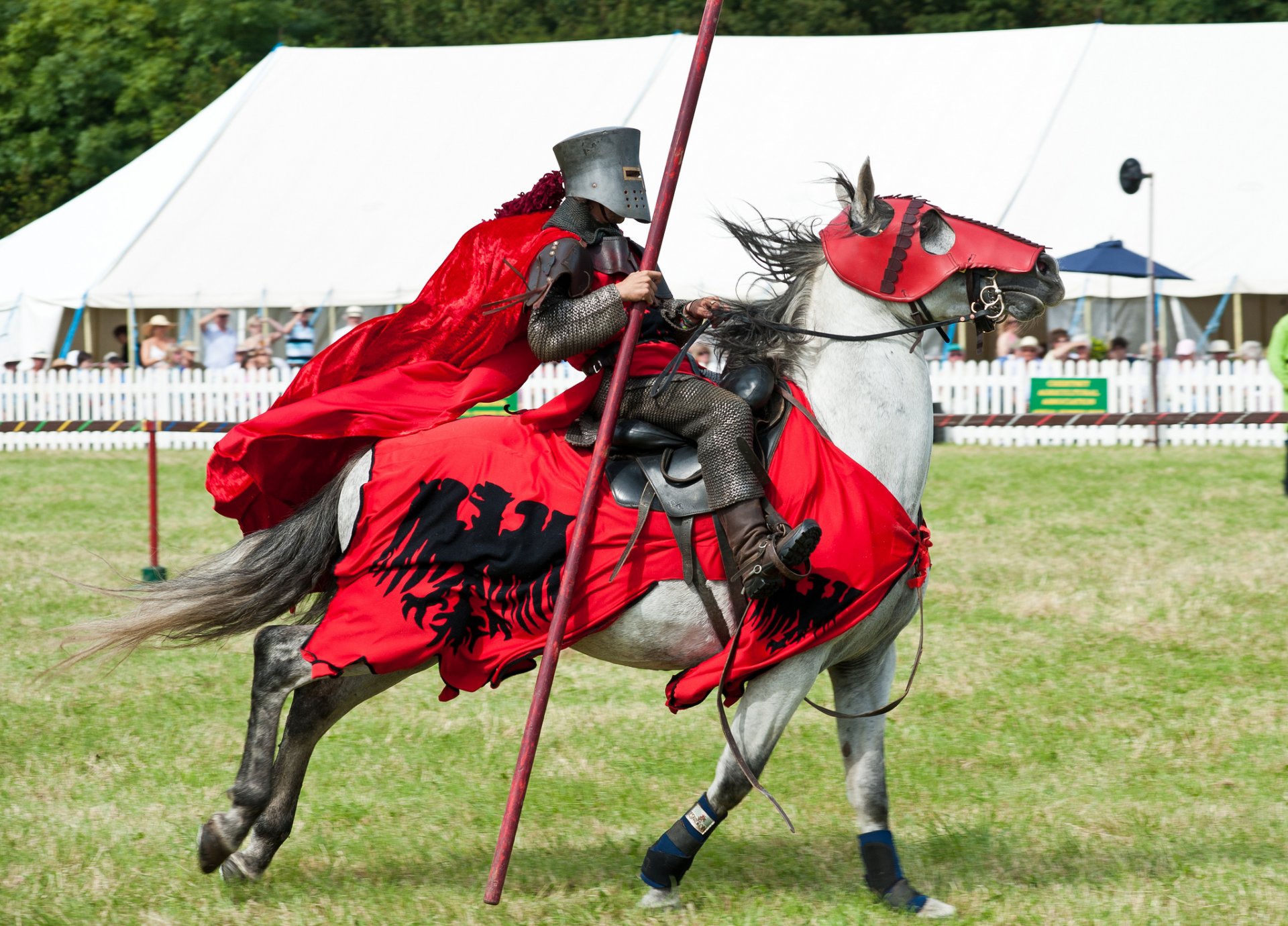 chevalier guerrier armure métal cheval cheval