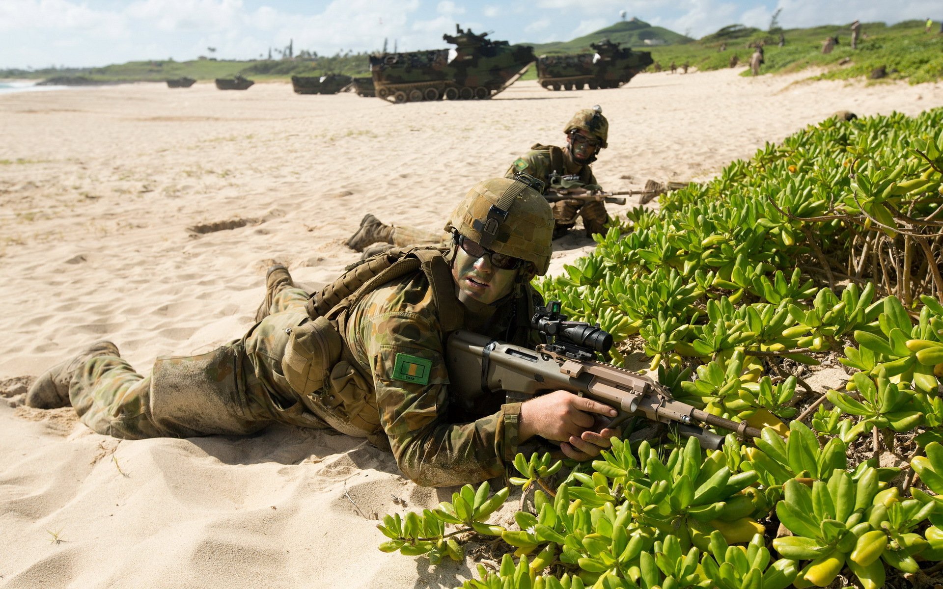 soldado armas ejército australiano