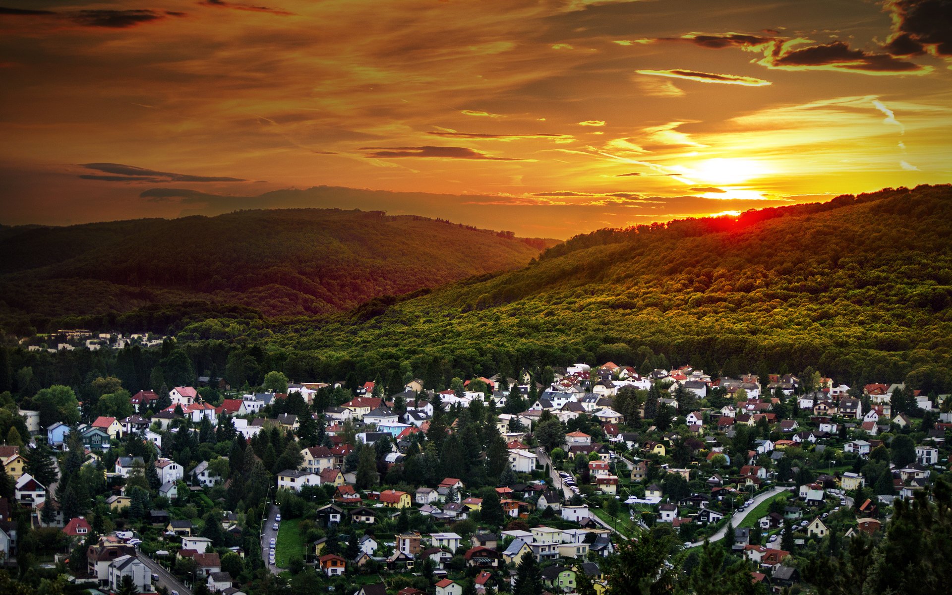 photographer città paesaggio austria foresta tramonto natura