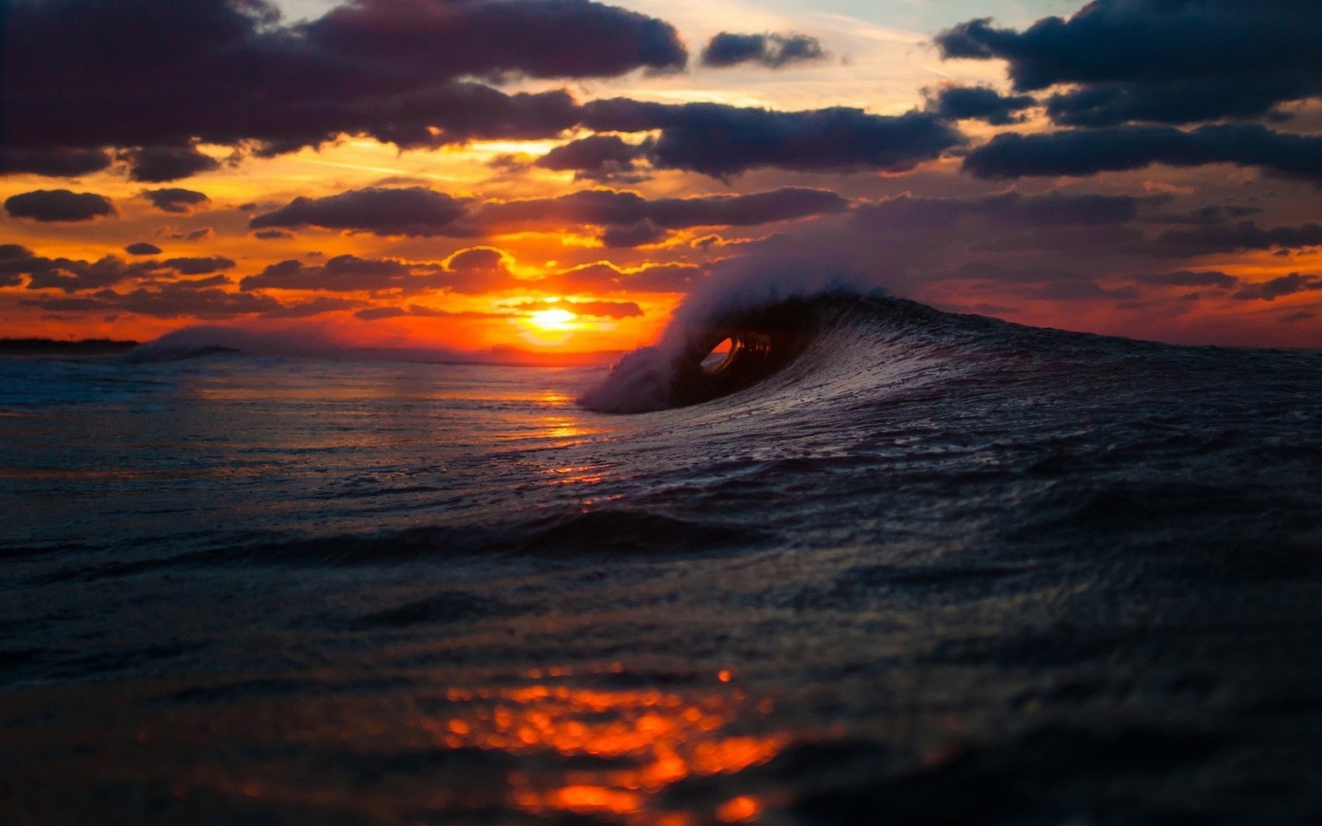 super photo photographe vague océan coucher de soleil ciel soleil