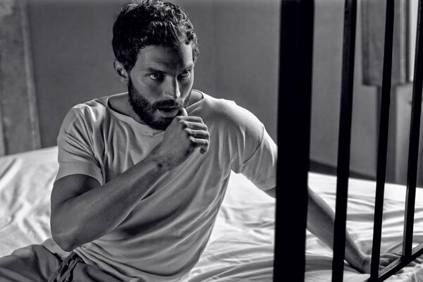 Photo shoot of British actor Jamie Dornan in October 2014