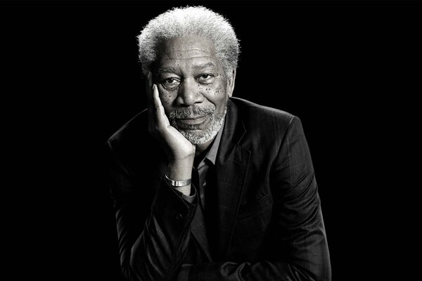 The look of actor Morgan Freeman