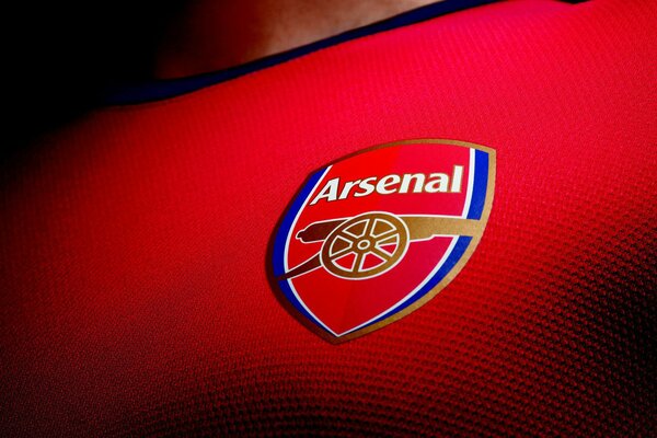 Arsenal Club Emblem auf rotem Hintergrund