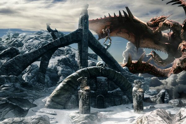 Il terribile drago nel mondo di Skyrim