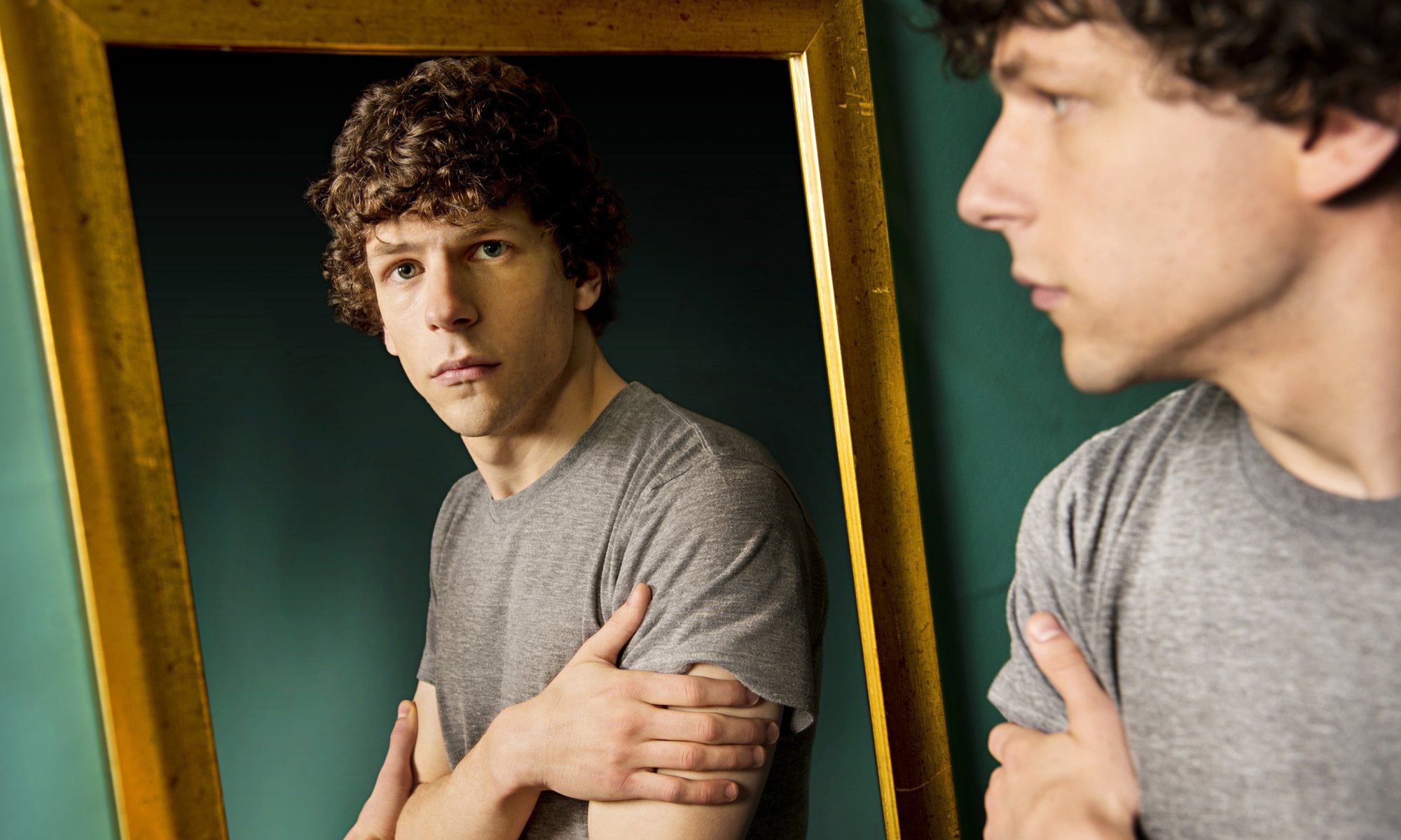 jesse eisenberg retrato reflexión