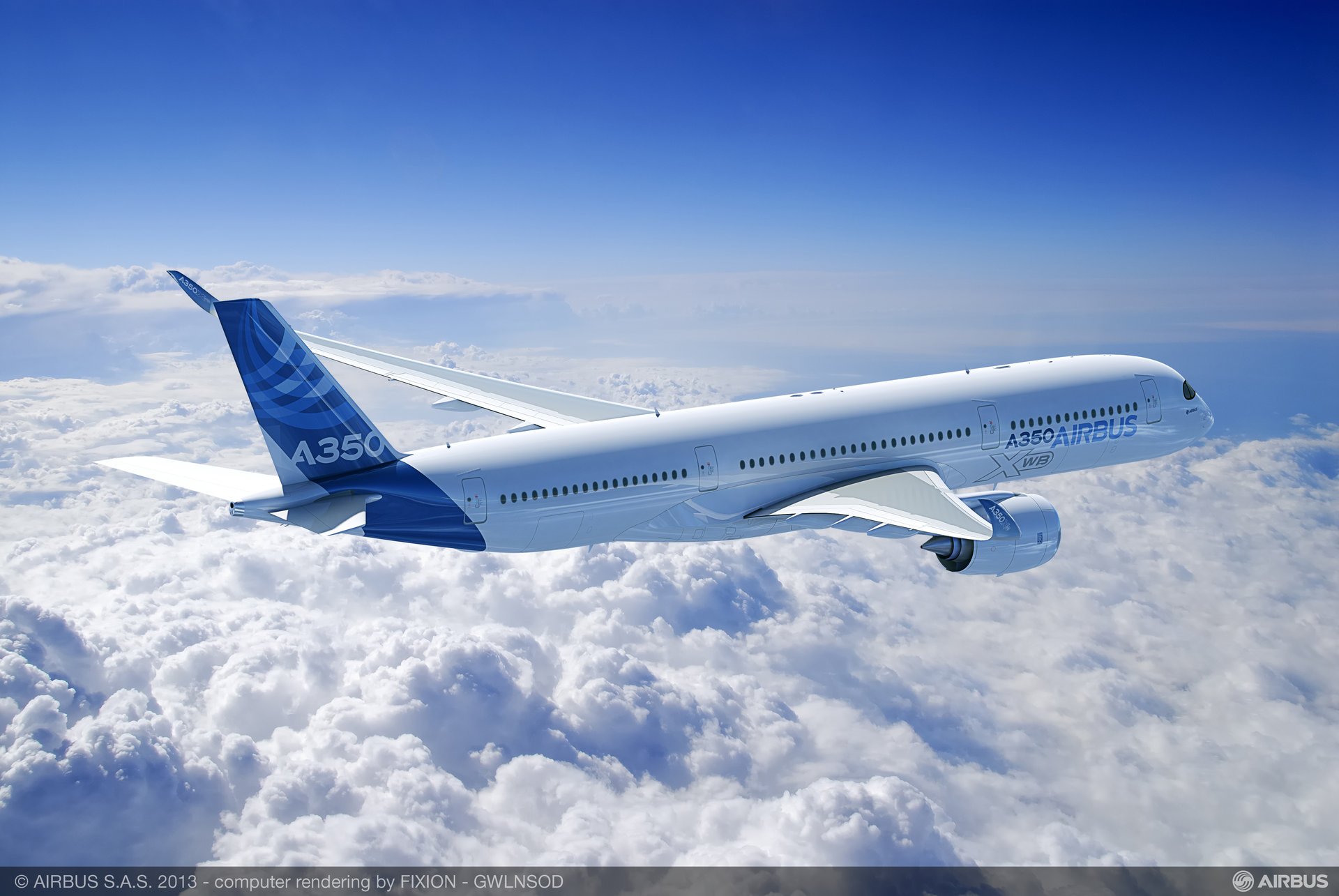 a350 xwb airbus самолет небо облака