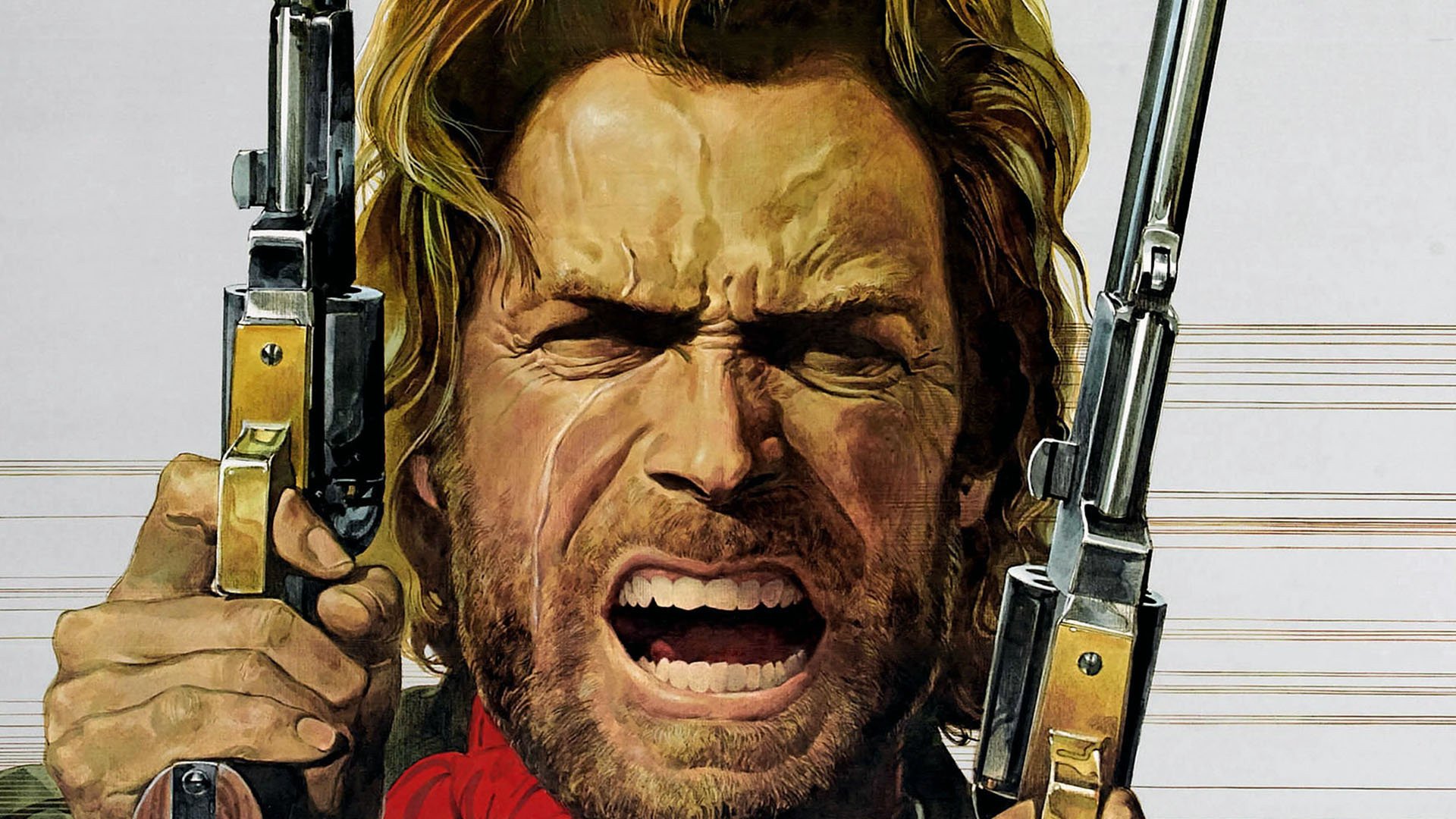 clint eastwood josie wales western colt revolver faccia arte