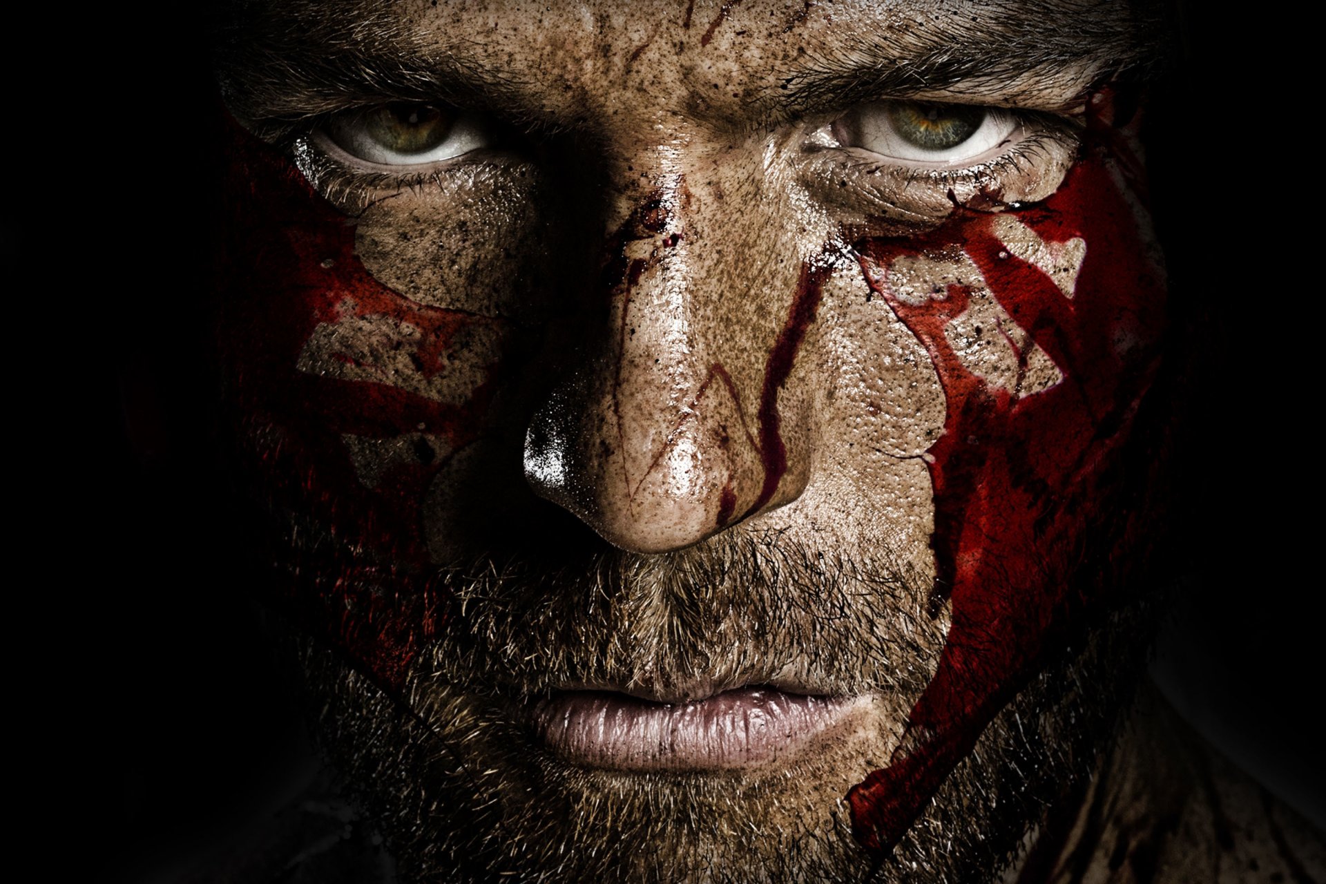 partacus eyes blood look man liam mcintyre