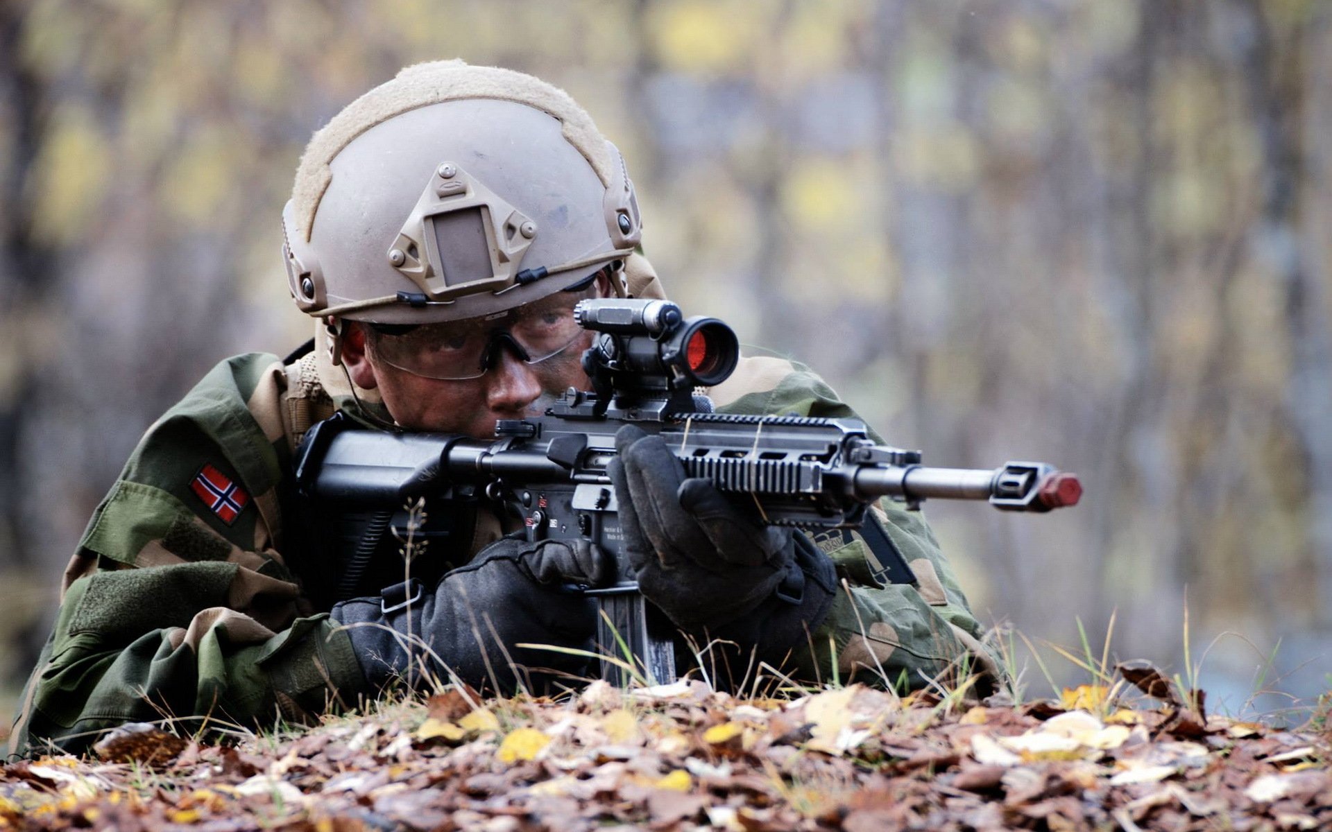 norwegische armee soldat waffe