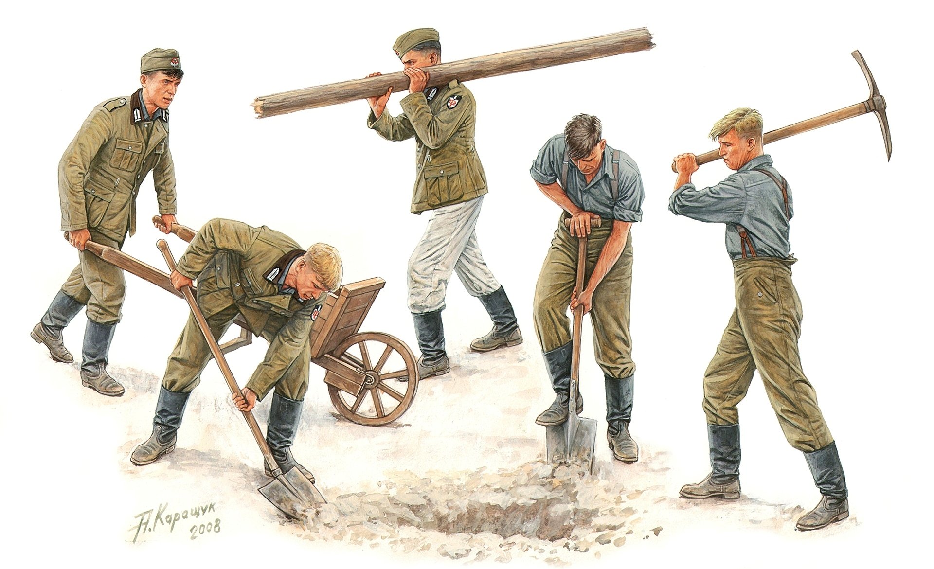 picture german men the second world war art andrew karashchuk