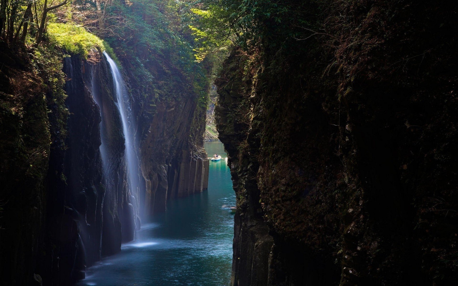 waterfall rocks beautiful