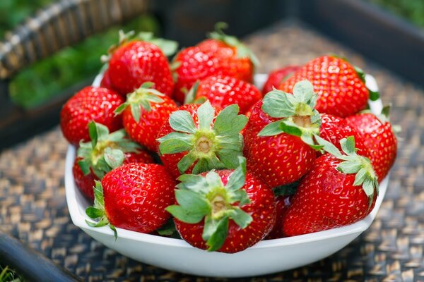 Summer sweet strawberries from the garden