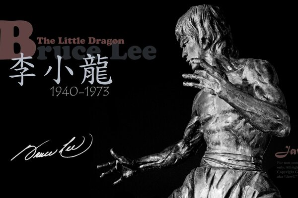 Estatua en memoria de la leyenda-Bruce Lee