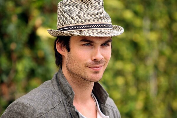 Ian Somerhalder s stylish hat and incomparable smile