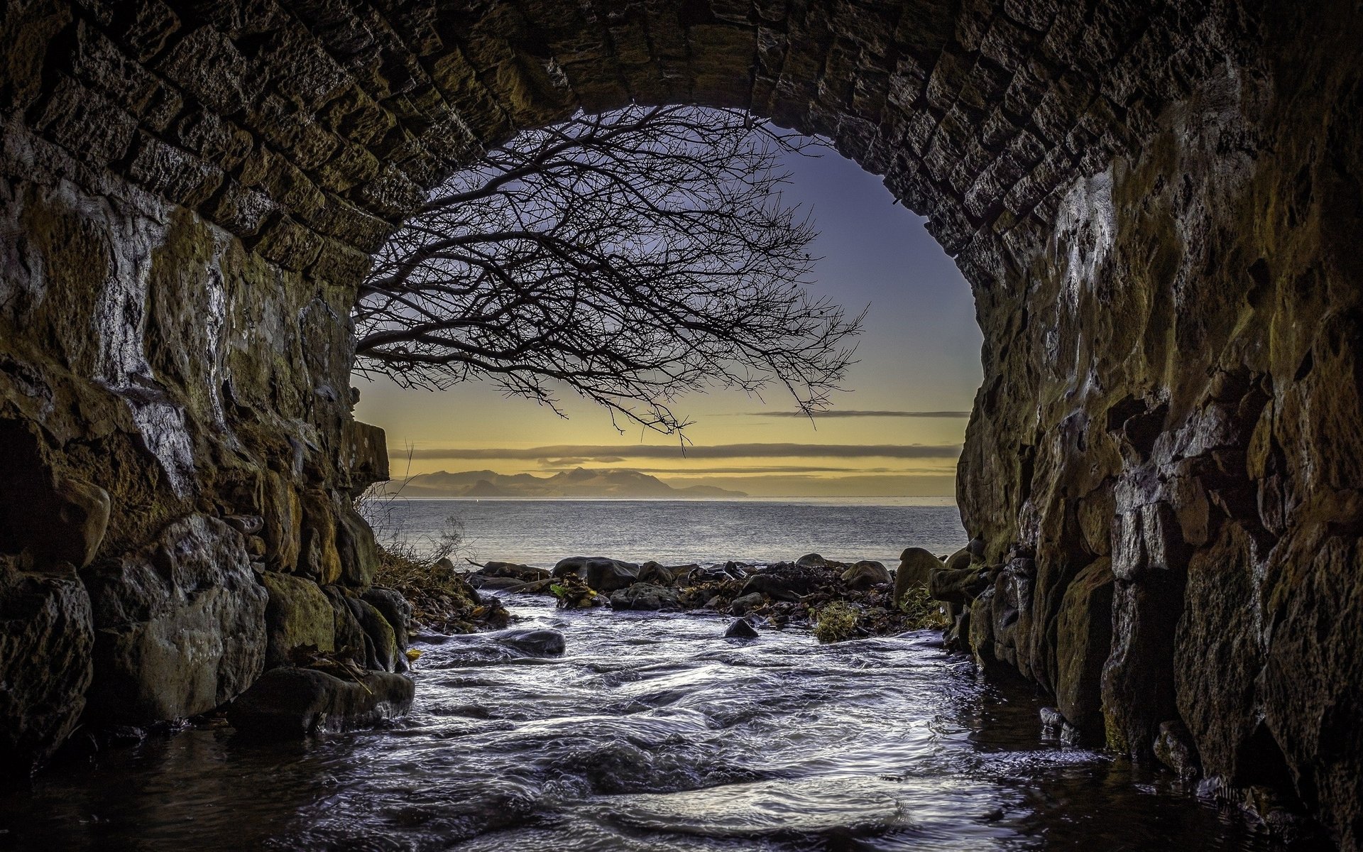 meer natur tunnel brücke schottland