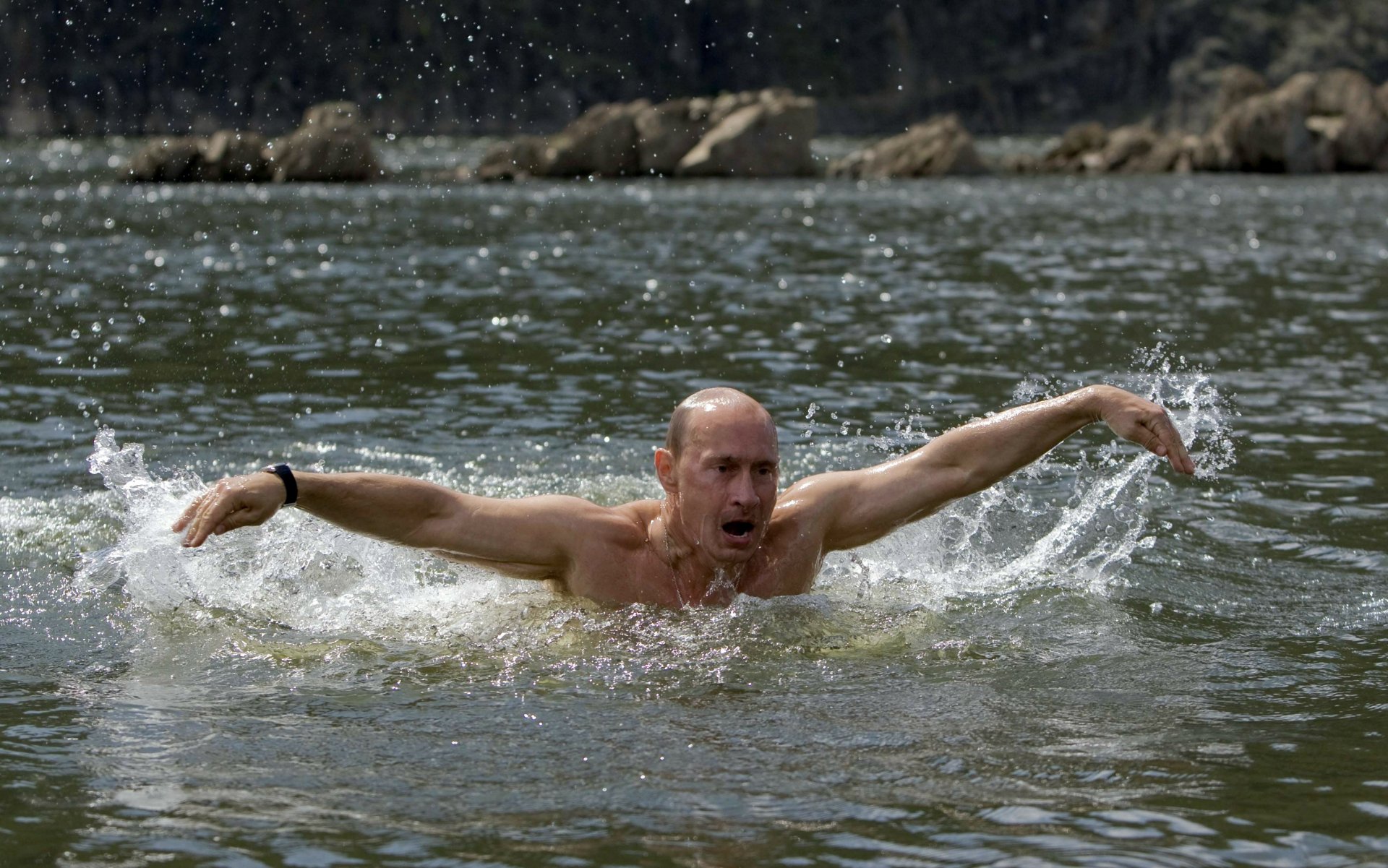 russia water vladimir putin president hands facial expression