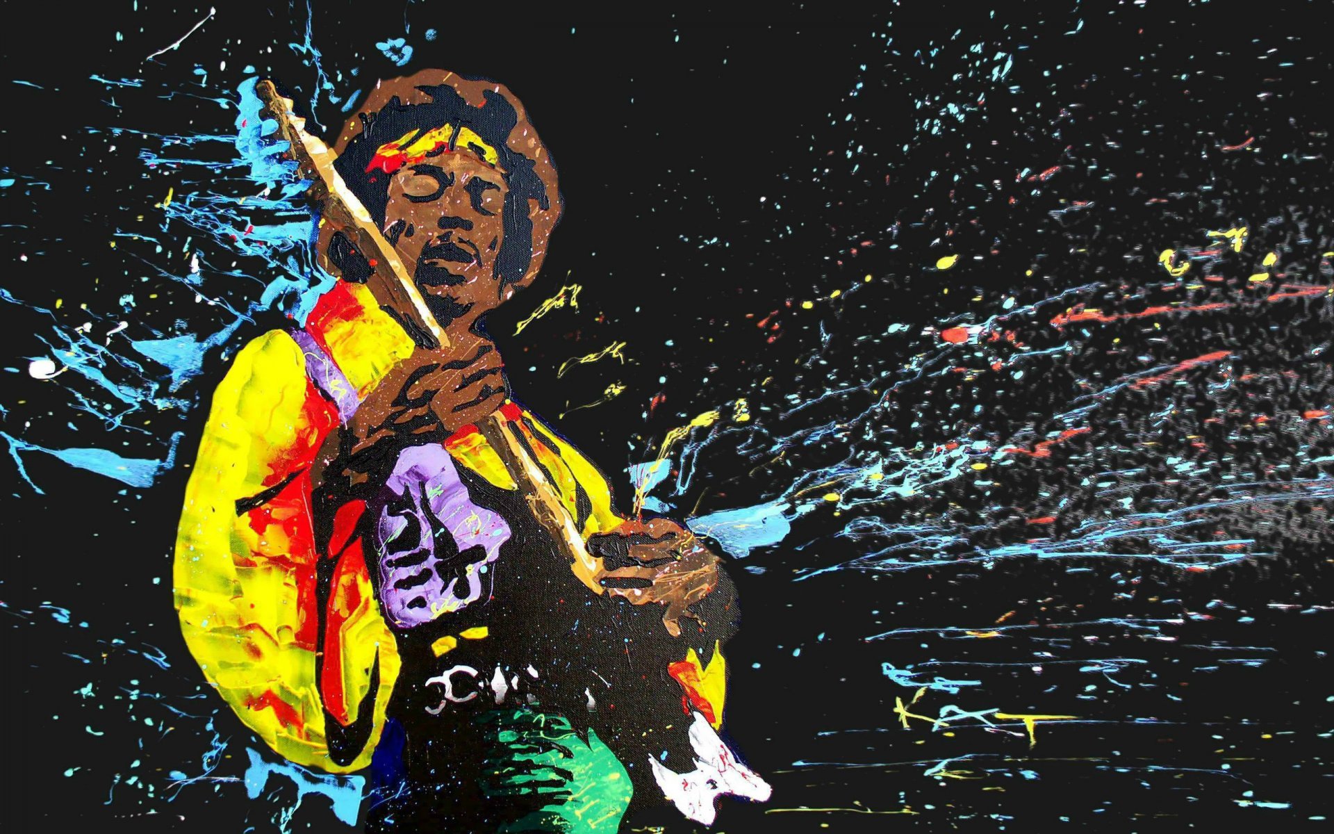 jimi hendrix musique guitariste peinture jimi hendrix chanteur