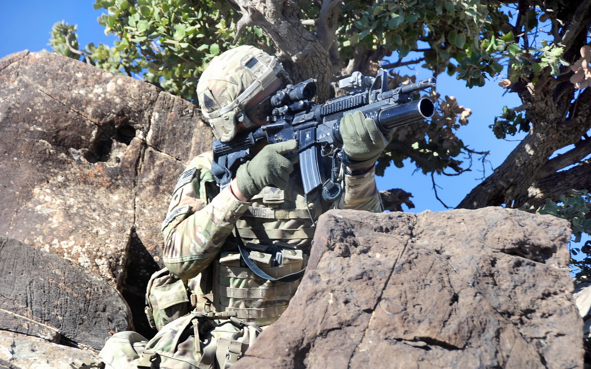 armée des états-unis soldats armes