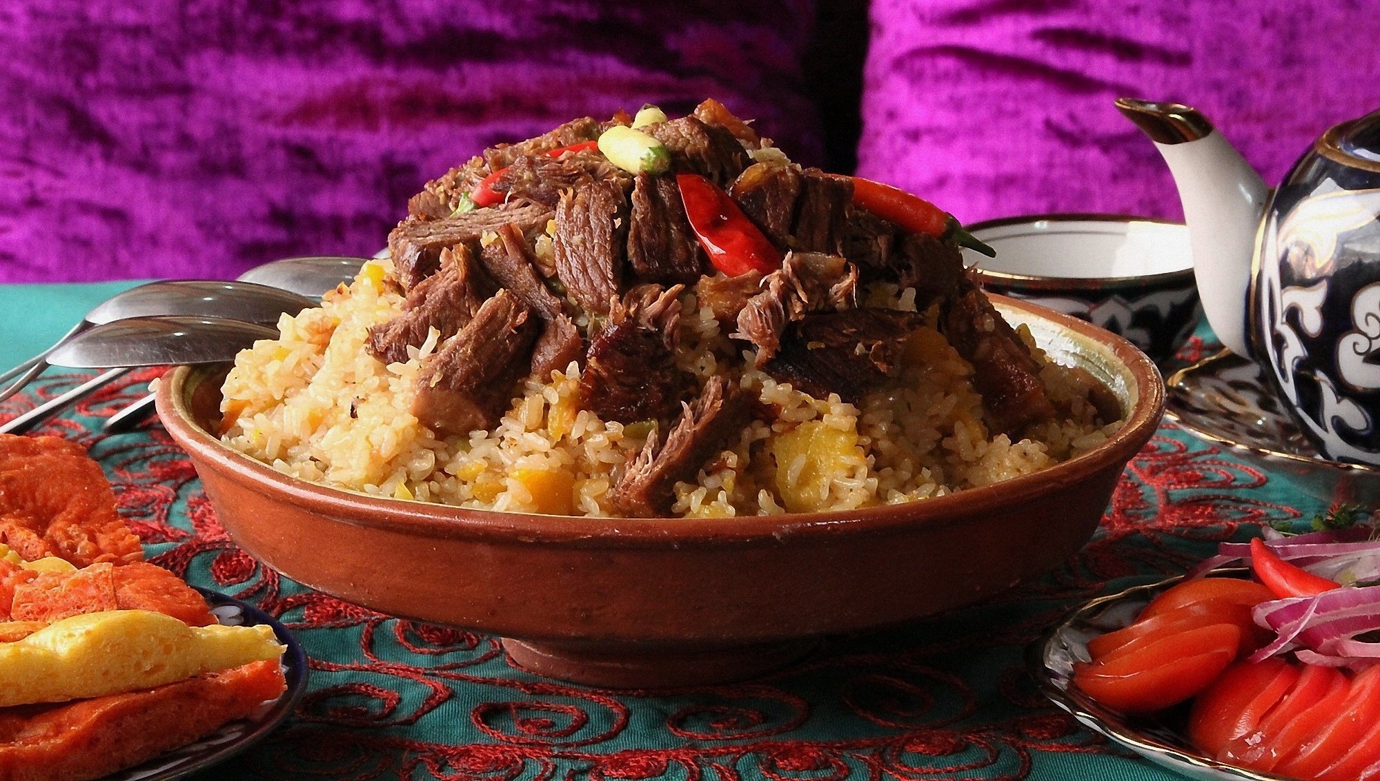 pilaf carne uzbekistan delizioso