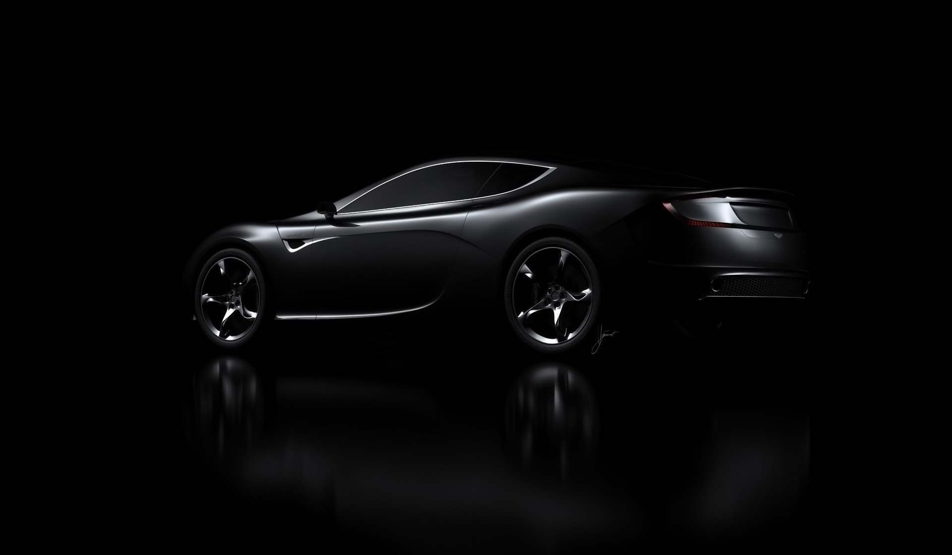 fond sombre supercar aston martin