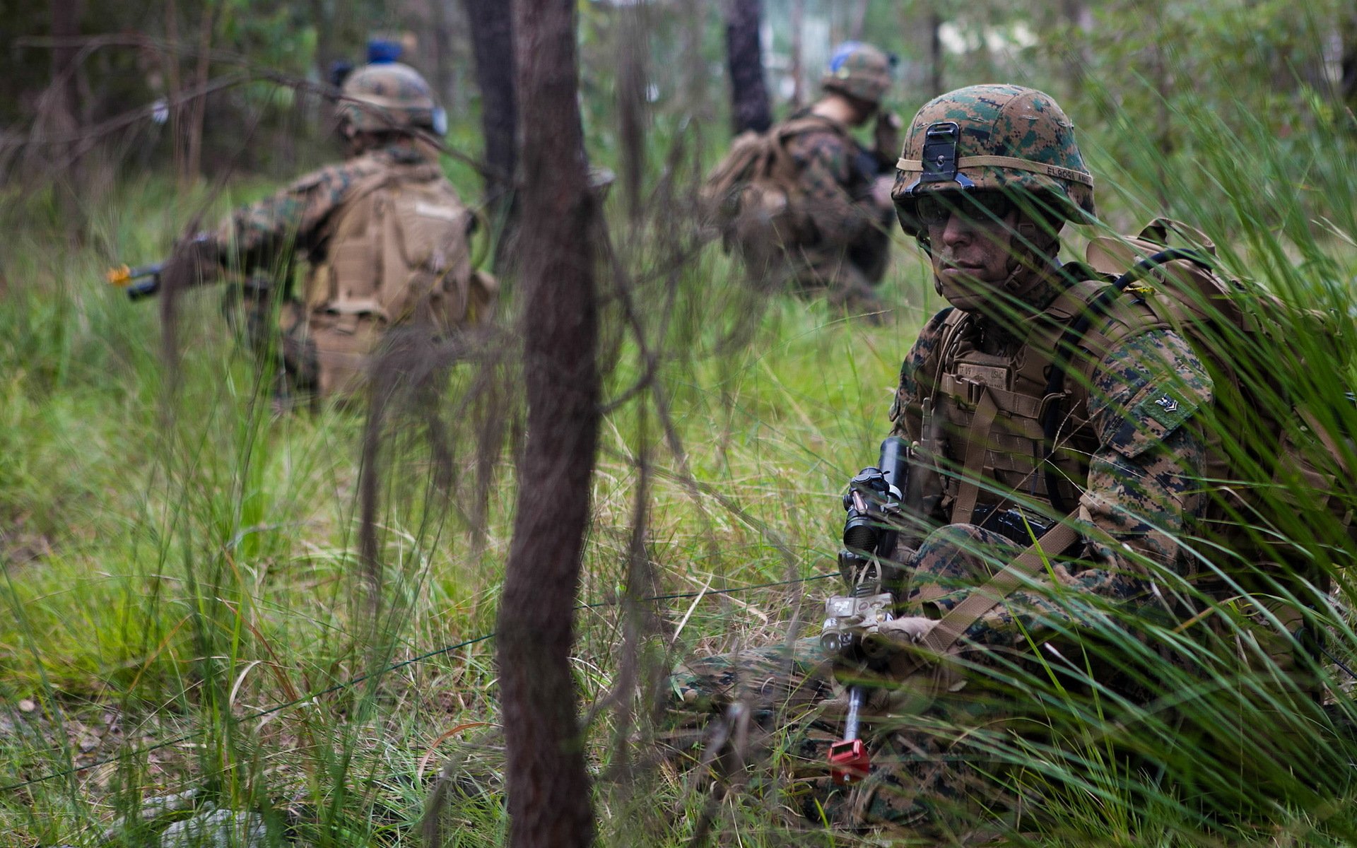 us marine corps soldats armes