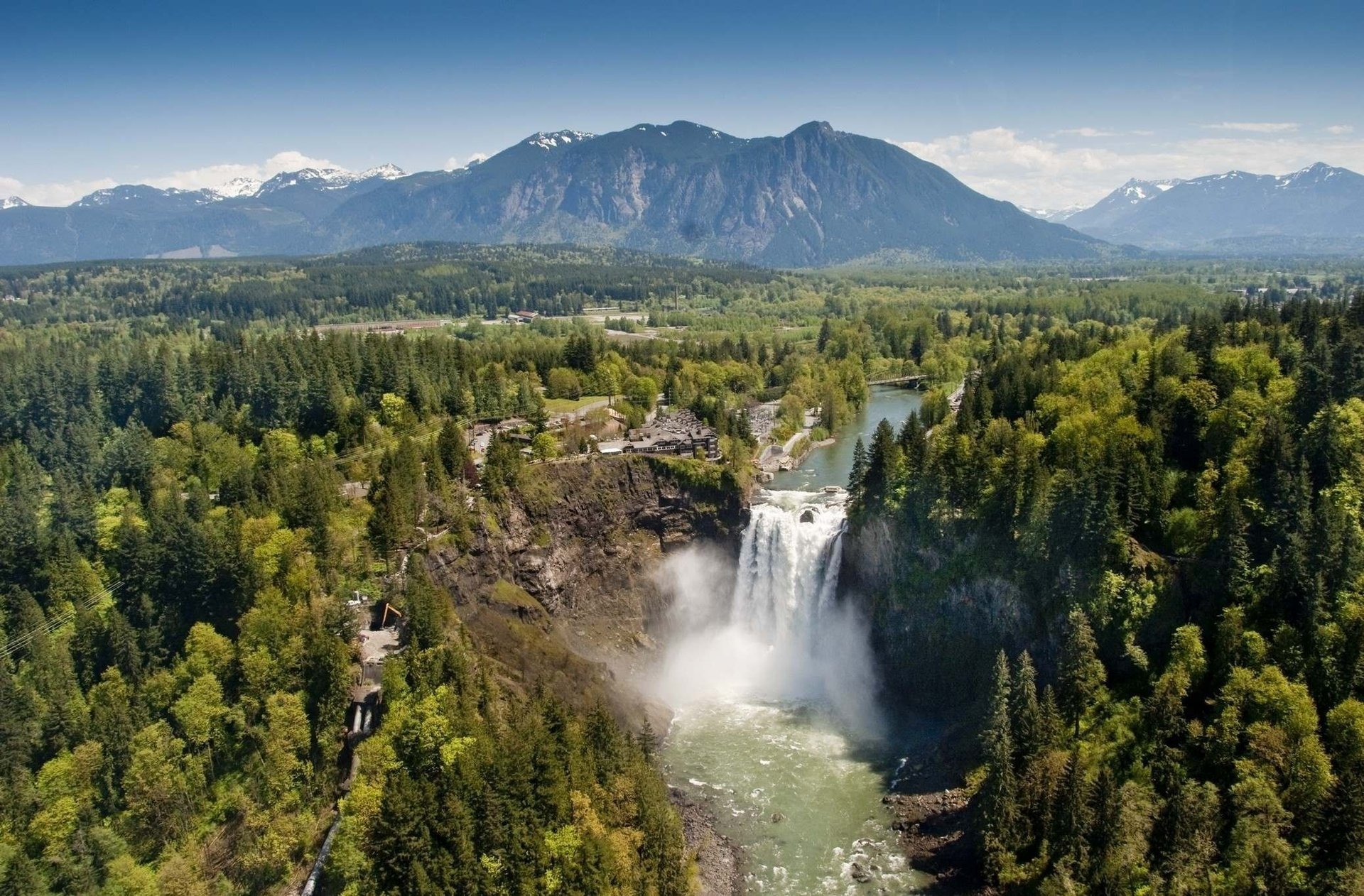 natur berge wasserfall wald