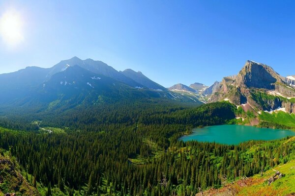 Beautiful summer nature. Mountainous terrain