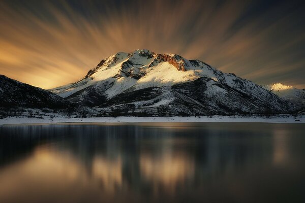 Mountain lake neg in the mountains