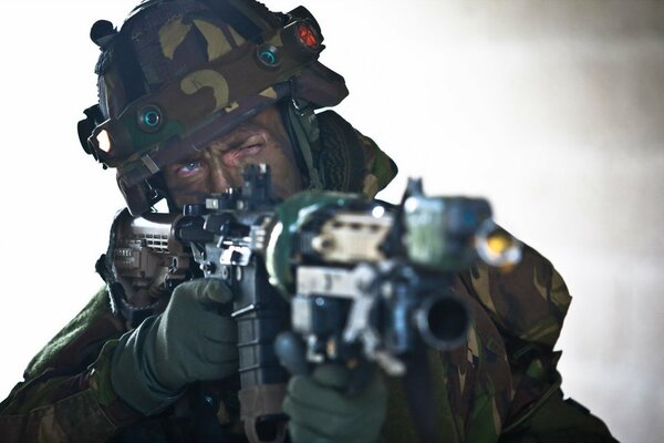 Armée sniper cible sur le peloton