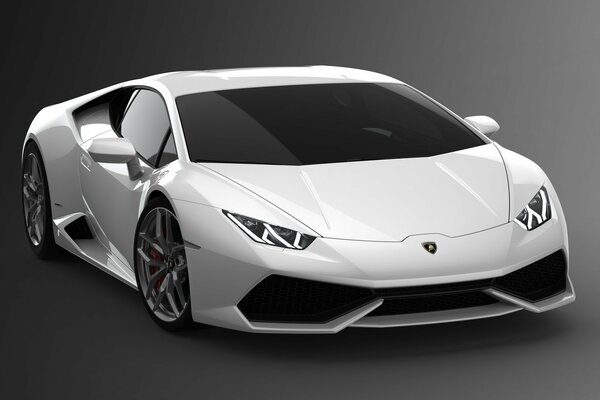 A simple photo of a Lamborghini in black and white