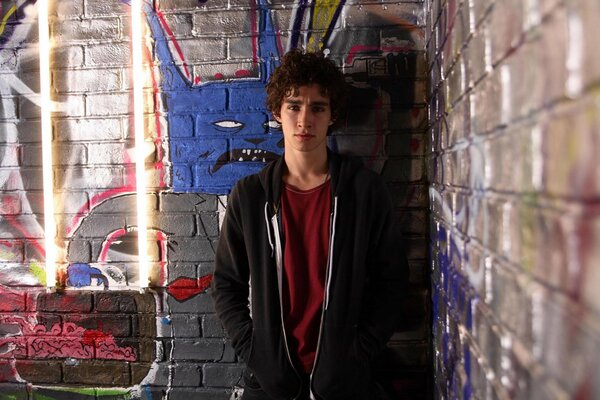 L attore riccio Robert Sheehan della serie feccia