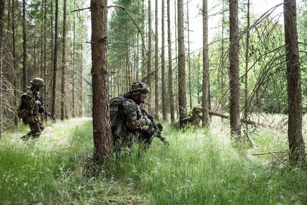 Armed soldiers of the Royal Army