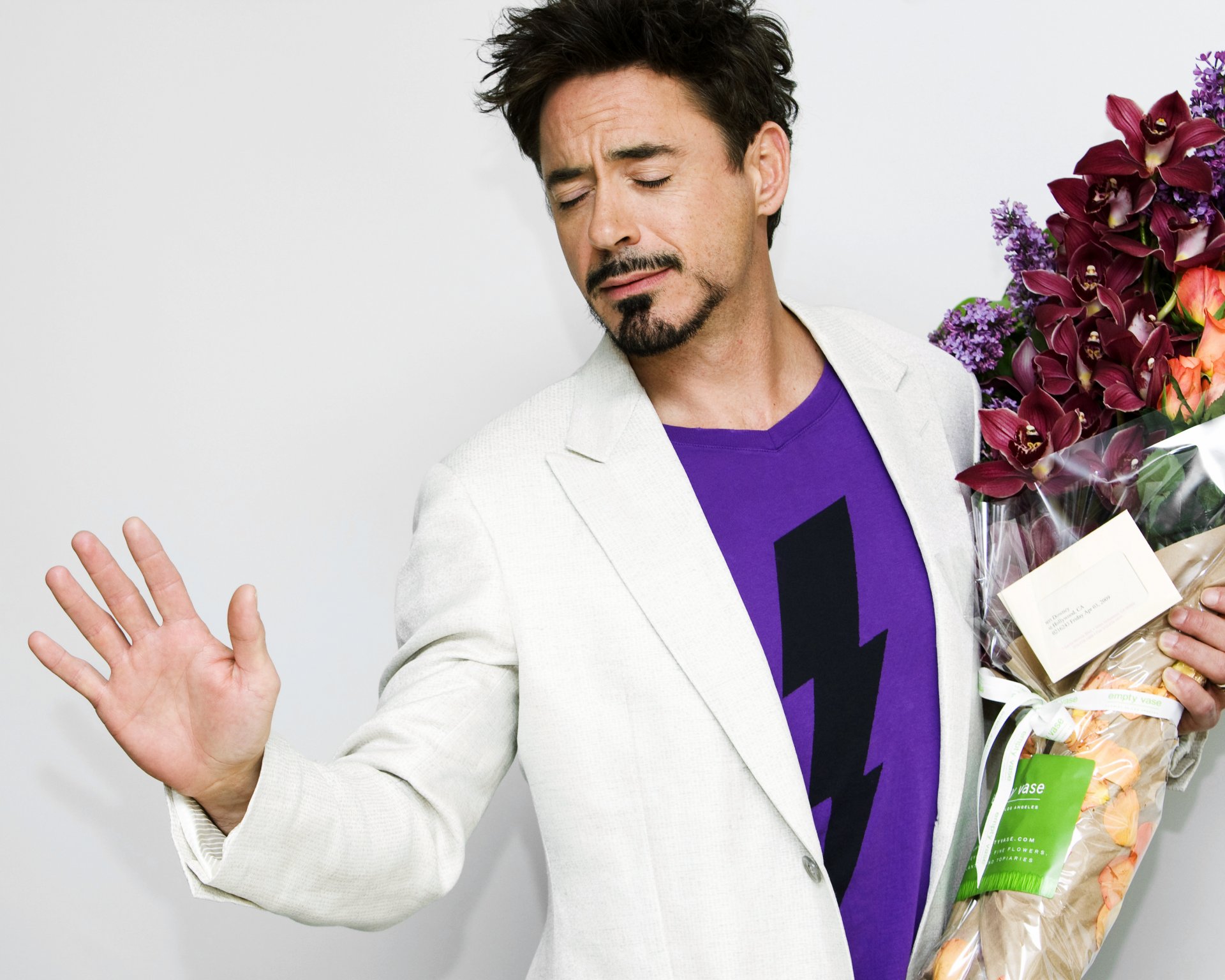 actor robert downey jr. robert downey jr. flores orquídea orquídeas nota nota