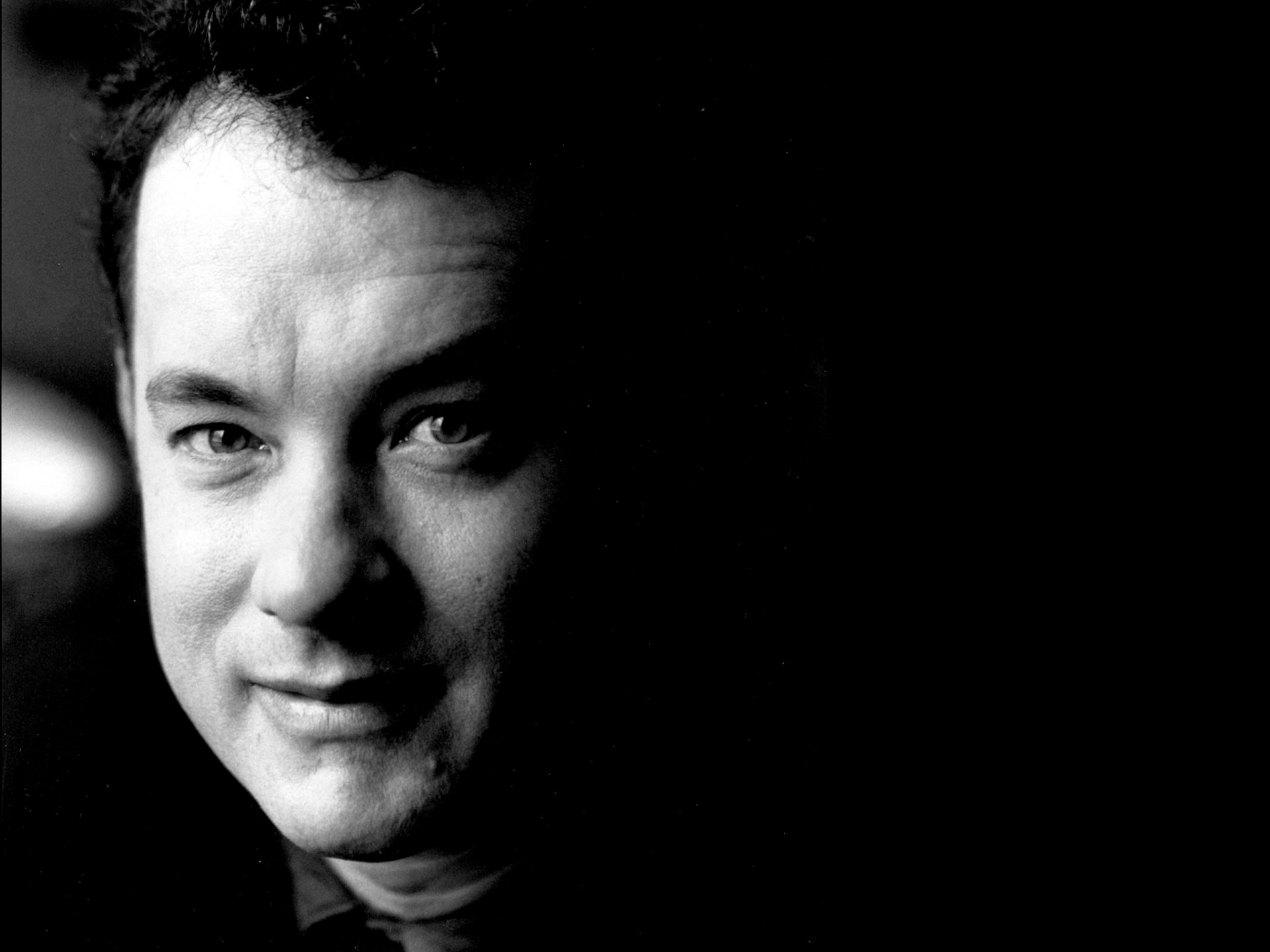 actor tom hanks retrato b / w