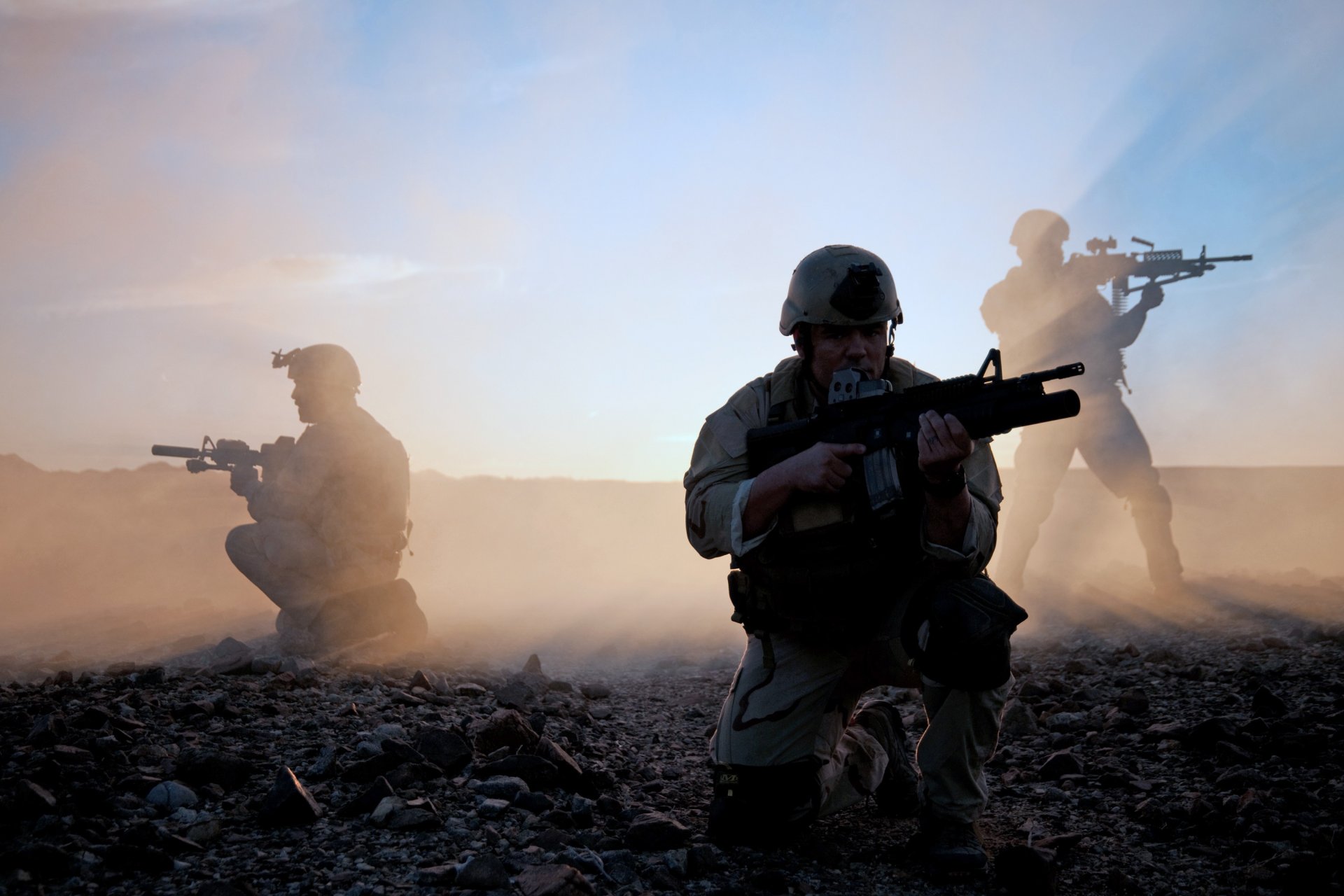 soldats armée américaine canons