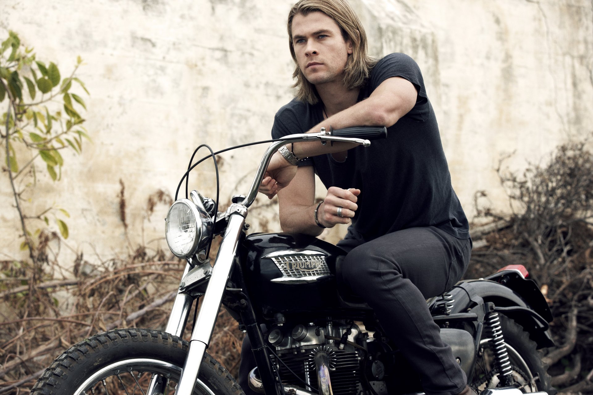 chris hemsworth schauspieler männlich motorrad