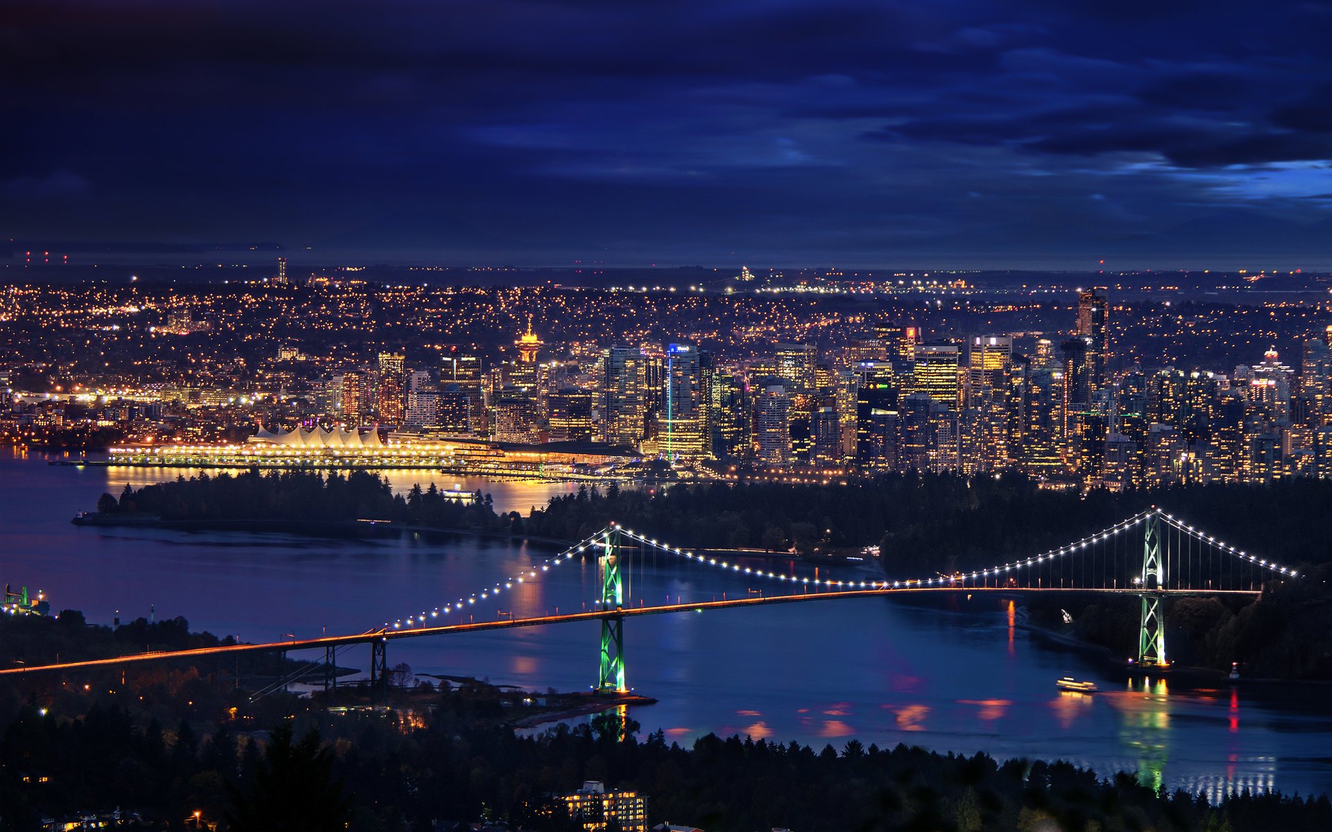 night city river bridge