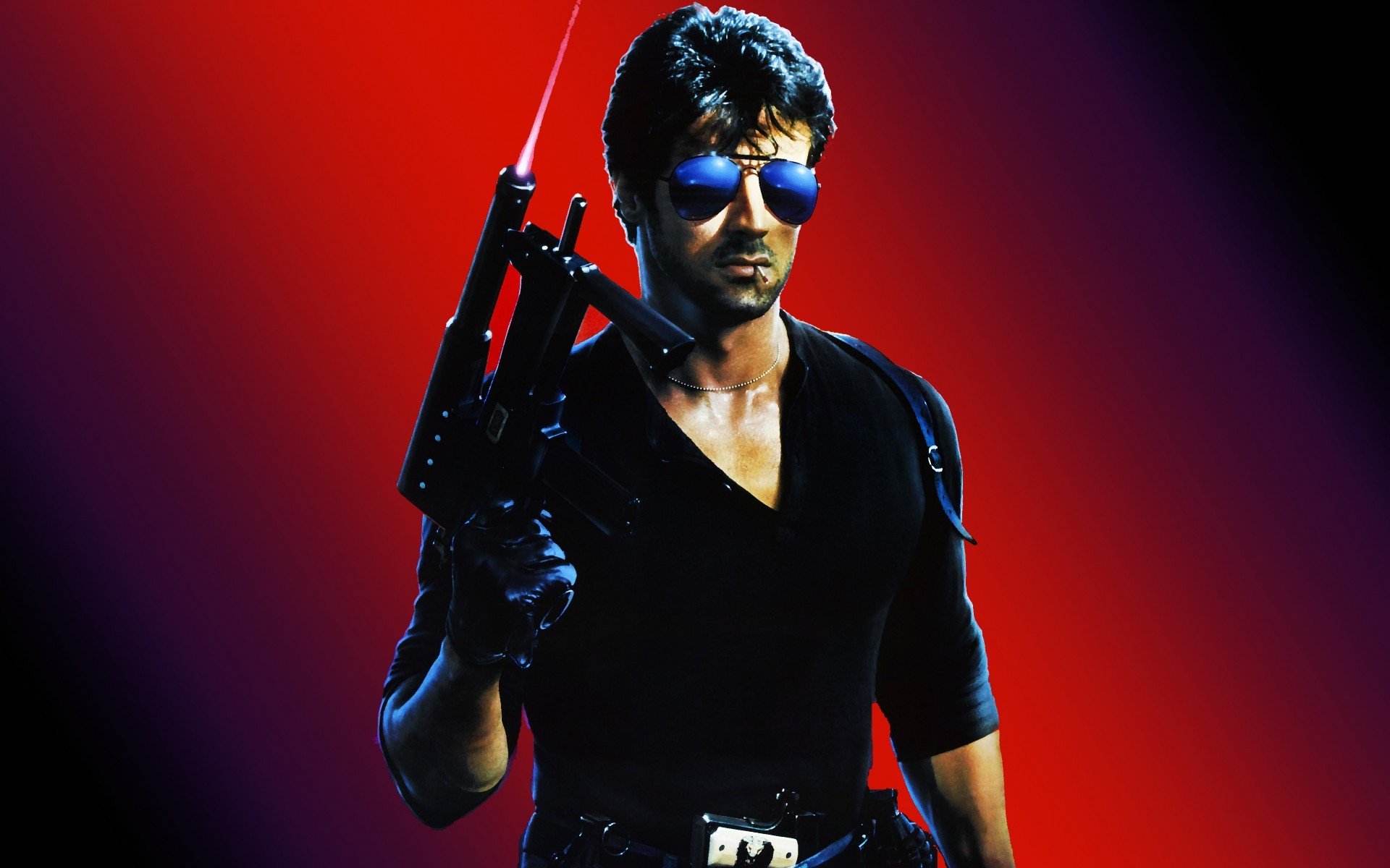 ylvester stallone cobra sunglasses weapon match