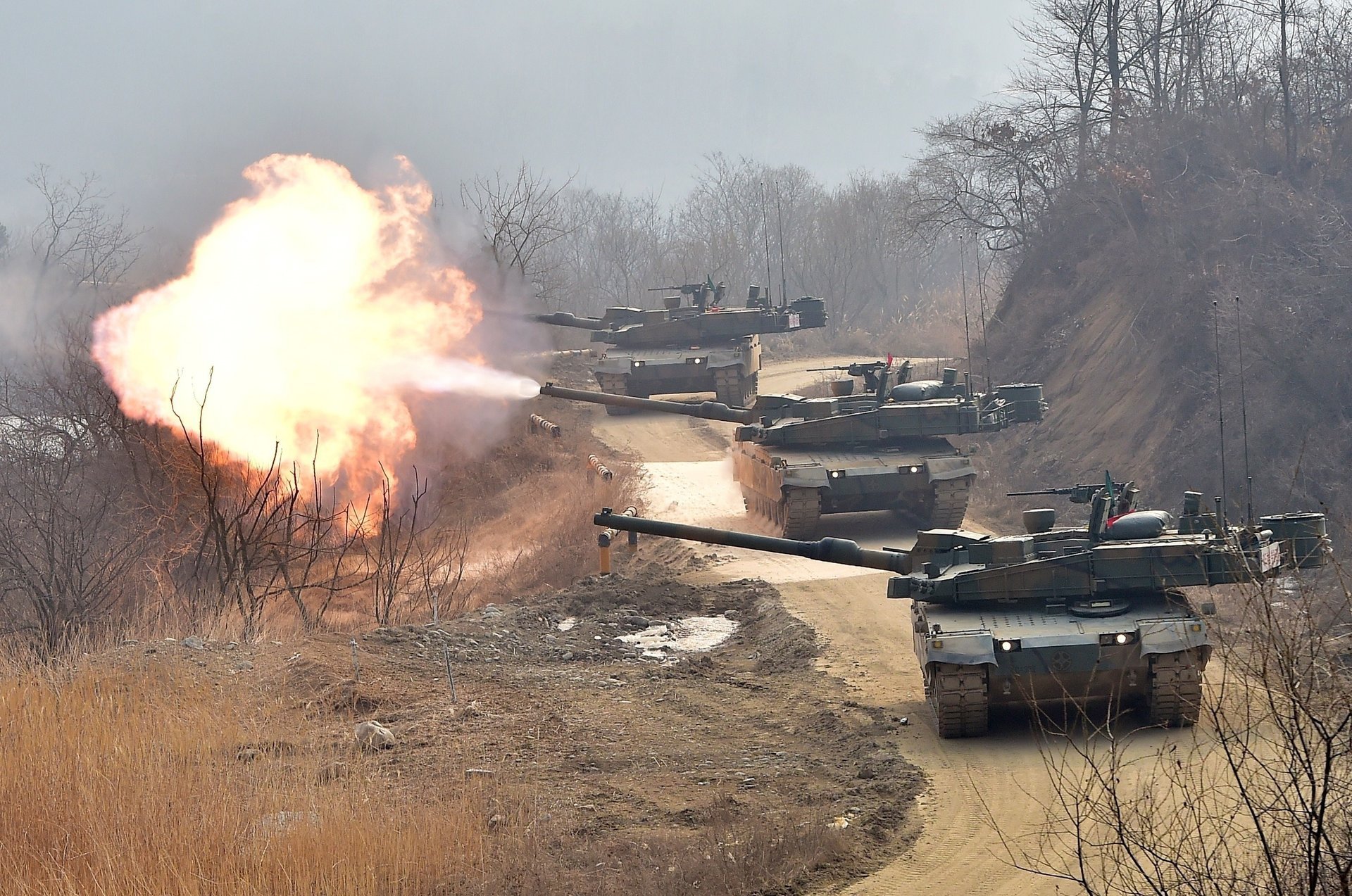 char de combat k2 black panther tir corée du sud de base