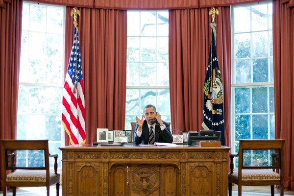 Präsident Barack Obama im Weißen Haus