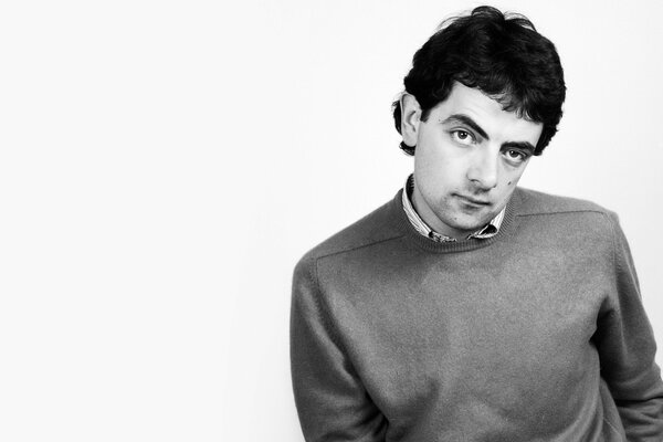 Rowan Atkinson photo in b/w