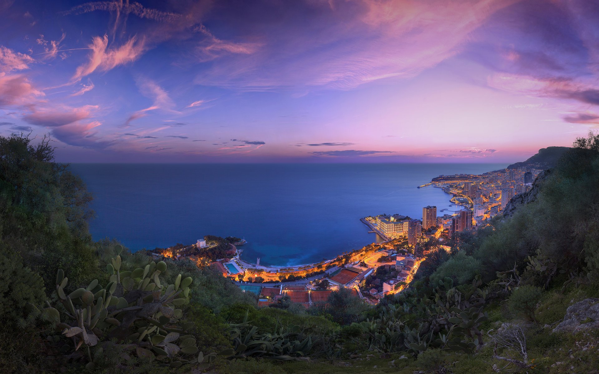 costa mare monaco paesaggio cielo città natura